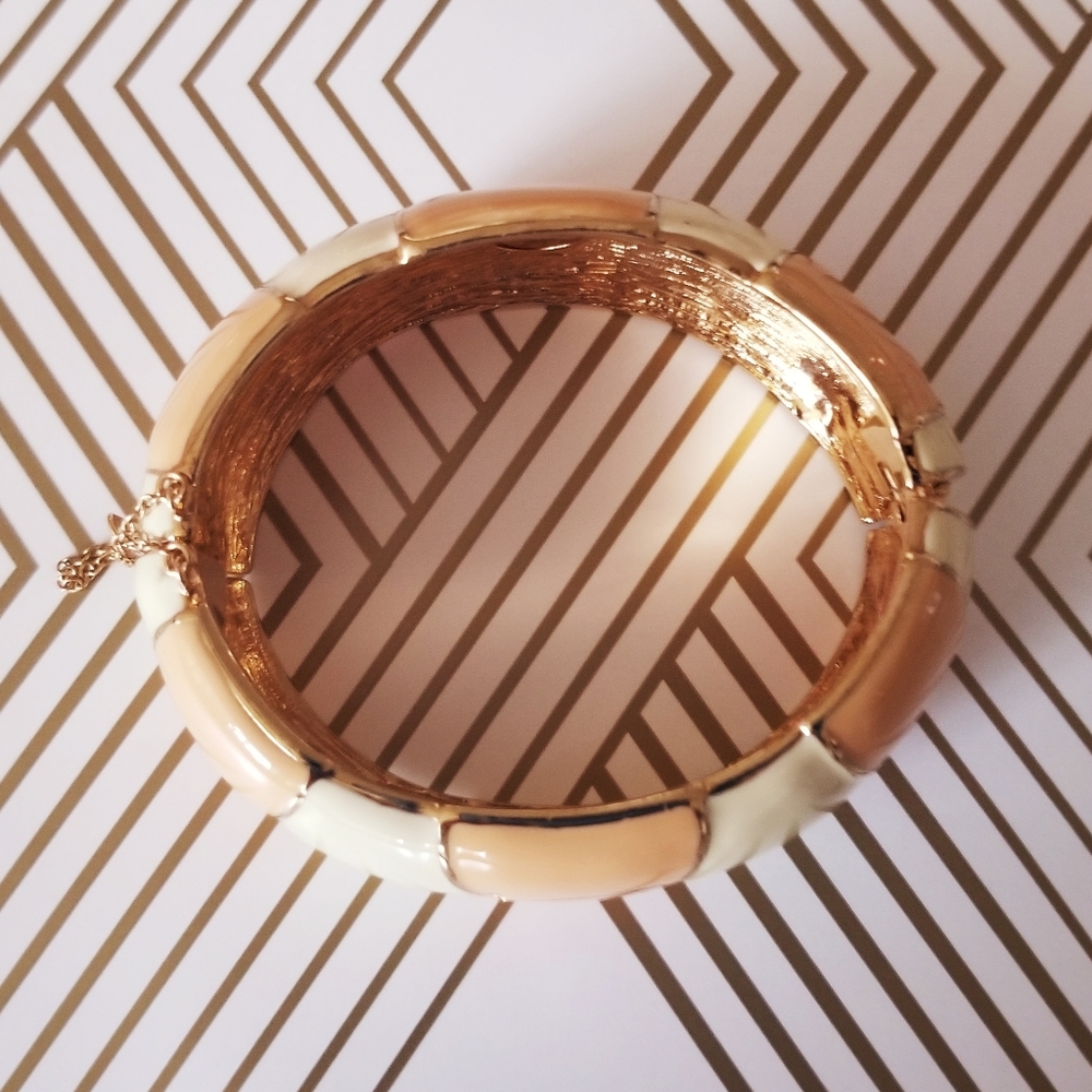 Modern Enamel Statement Bangle Bracelet - image 8